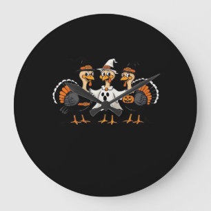 Halloween Boo, Erntedank Türkei, Spooky Große Wanduhr