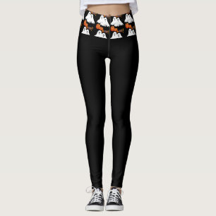 Halloween BOO / Feiertagsgeister Schwarz Leggings