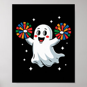 Halloween Boo Geist Cheerleader Cheerleading Kostü Poster