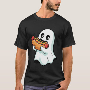 Halloween Boo Geist isst Hot Dog Lustige Kinder Tr T-Shirt