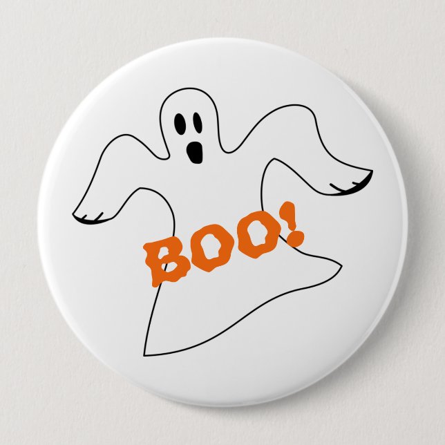 Halloween Boo Ghost Button (Vorderseite)