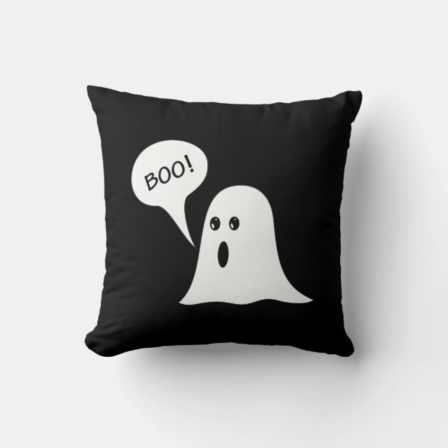 Halloween Boo Ghost Kissen (Vorderseite)