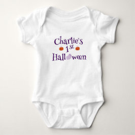 Halloween Boo Ghost Lila Niedlich Personalisiert Baby Strampler