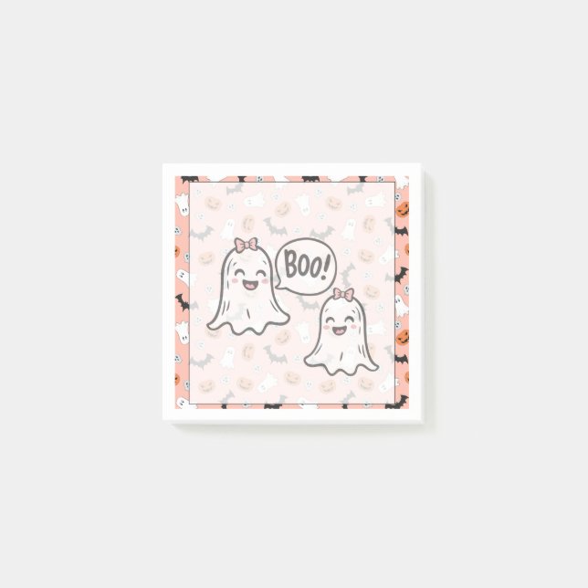 Halloween Boo Ghost Post - it Notes Post-it Klebezettel (Vorderseite)