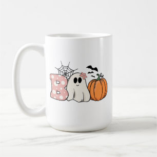 Halloween Boo Ghost Pumpkin Bats Cobweb Kaffeetasse