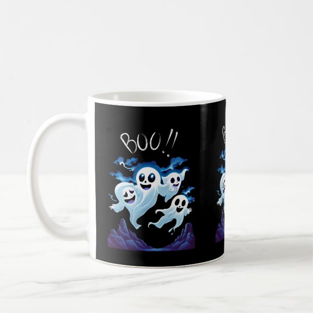 Halloween Boo Ghosts Kaffeetasse (Links)