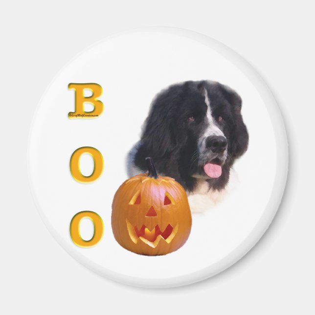 Halloween Boo (Grundstück) Magnet (Vorne)