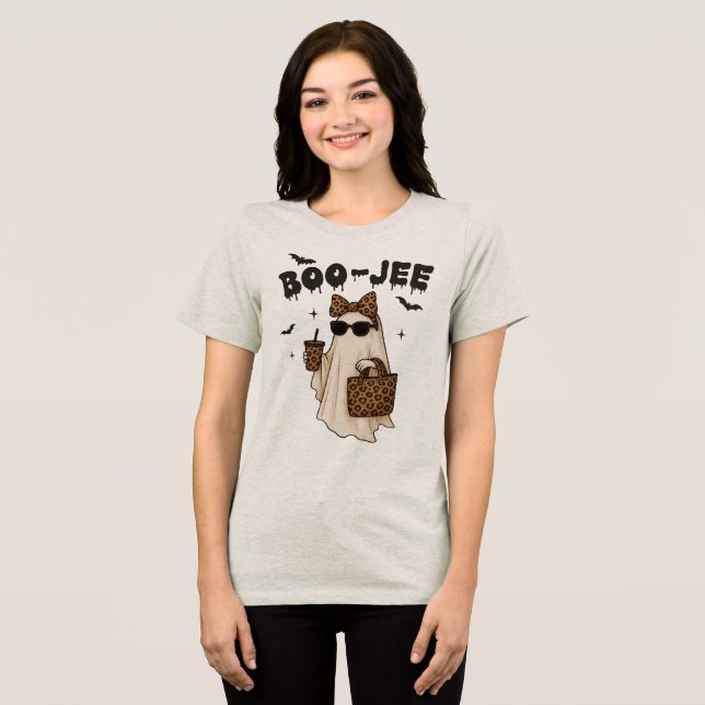 Halloween Boo-Jee Geist  Tri-Blend Shirt (Vorderseite voll)