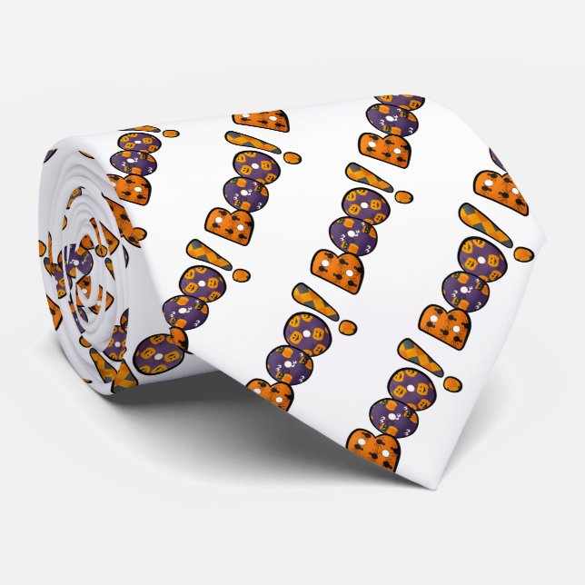 Halloween Boo Krawatte (Gerollt)