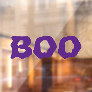 Halloween Boo lila gruselig lustig Dekoration Fensteraufkleber