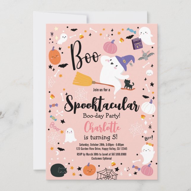 Halloween Boo Little Ghost Girl Geburtstagsparty (Vorderseite)