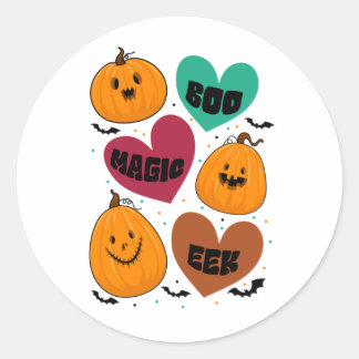 Halloween Boo Magic Eek Birthday Runder Aufkleber