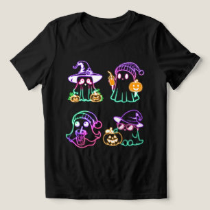 Halloween Boo Neon Ghost Tri-Blend Shirt