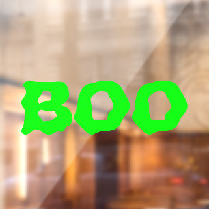 Halloween Boo Neon grün Schleim sprichwörtlich l Fensteraufkleber