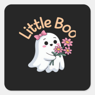 Halloween Boo Niedlich Family Quadratischer Aufkleber