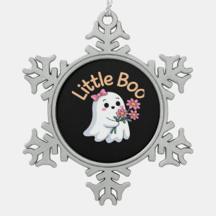 Halloween Boo Niedlich Family Schneeflocken Zinn-Ornament