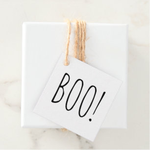 Halloween Boo Party. Niedliche Minimalistische Lec Geschenkanhänger