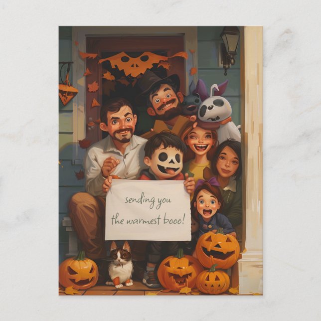 Halloween Boo Postkarte (Vorderseite)