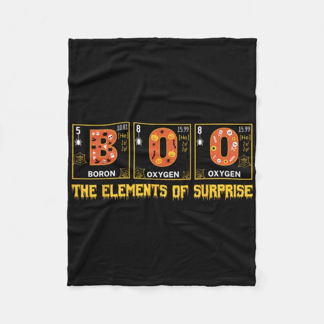 Halloween Boo School Chemistry Nerd Physik Pumpki Fleecedecke (Vorderseite)