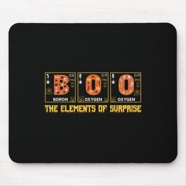 Halloween Boo School Chemistry Nerd Physik Pumpki Mousepad (Vorne)