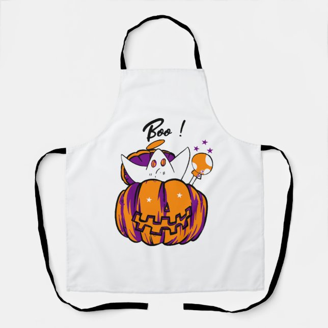 Halloween Boo Schürze (Vorderseite)