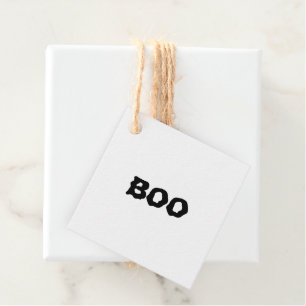 Halloween Boo schwarz-weiß schwarz unscharf Geschenkanhänger