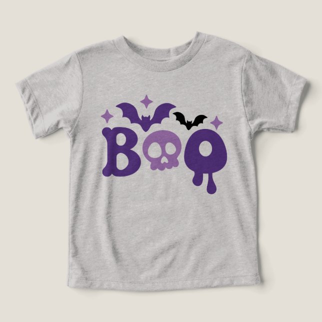 Halloween Boo Skull Bats Moderne Typografie (Design Vorderseite)