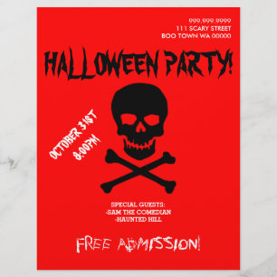 Halloween Boo Skull Party Ankündigung Flyer