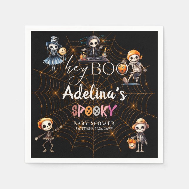 Halloween Boo Spooky Skeletons Kostümdusche Serviette (Vorderseite)