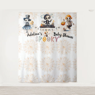 Halloween Boo Spooky Skeletons Kostümdusche Wandteppich