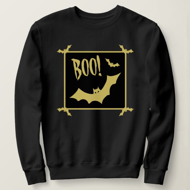 Halloween BOO Sweatshirt von Poet Adiela Akoo (Design vorne)