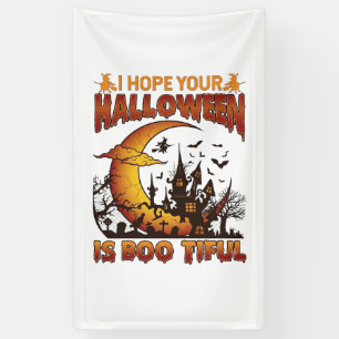 Halloween Boo Tiful Spukhaus Halbmond Ba Banner