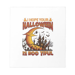 Halloween Boo Tiful Spukhaus Halbmond Ba Notizblock
