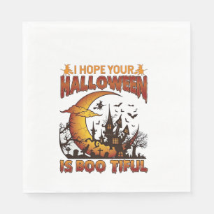 Halloween Boo Tiful Spukhaus Halbmond Ba Serviette