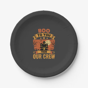 Halloween Boo To You Gruselhaus-Crew-Design Pappteller
