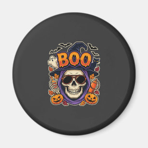 Halloween Boo Totenkopf Sonnenbrille Vektor Magnet