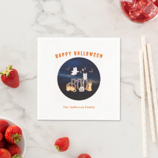 Halloween BOO von gruseligen Charakteren personali Serviette