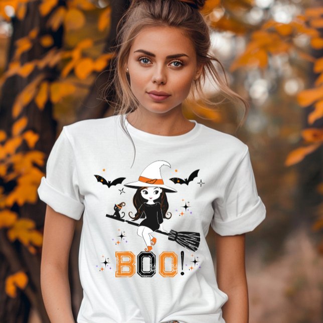 Halloween Boo Witch T - Shirt (Von Creator hochgeladen)
