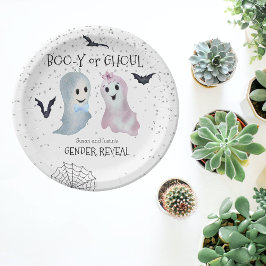 Halloween Boo-y und Ghoul Gender Reveal Ghosts Pappteller