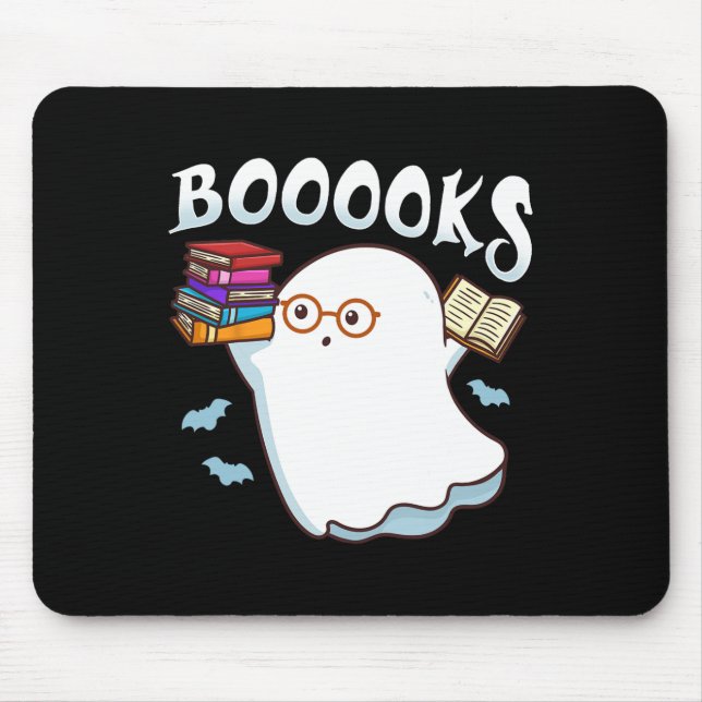 Halloween Books Librarian English Teacher Reader R Mousepad (Vorne)