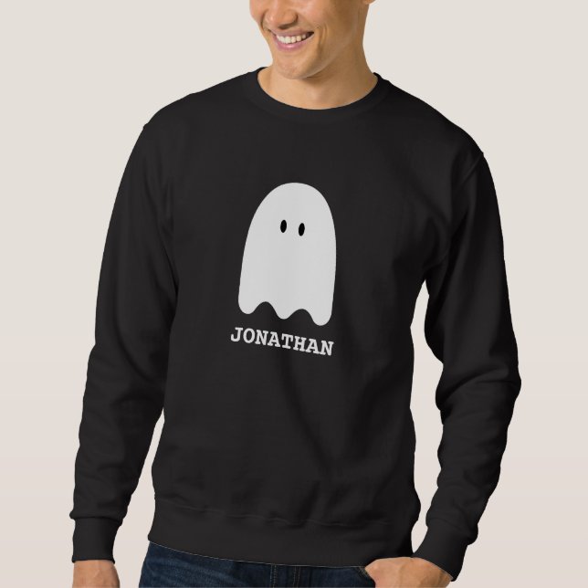 Halloween booky Ghost Personalisierter Name Sweatshirt (Vorderseite)