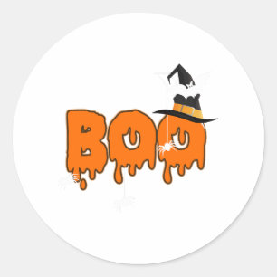 halloween boom runder aufkleber