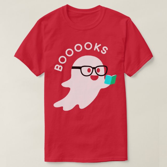 Halloween Booooks Ghost Reading Boo Read Books Lib T-Shirt (Design vorne)