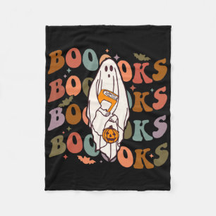 Halloween Booooks Niedlich Ghost Boo Reading Books Fleecedecke