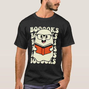 Halloween Booooks Süßer Geist Boo Lesebücher Erwac T-Shirt