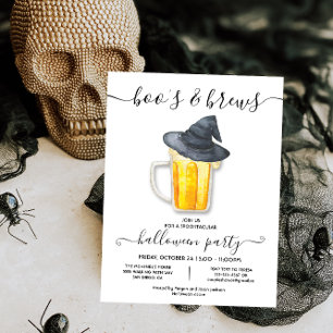 Halloween Boo's und Brauereien Hexen Party Einladung