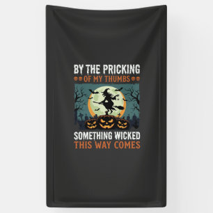 Halloween Böse Hexe Kürbis Vintage Banner