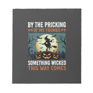 Halloween Böse Hexe Kürbis Vintage Notizblock