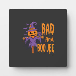 Halloween Böse und Boo Jee Vogelscheuche Grafik Fotoplatte