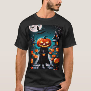 Halloween böser Kürbismann T-Shirt